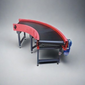 Curved-track-table conveyor